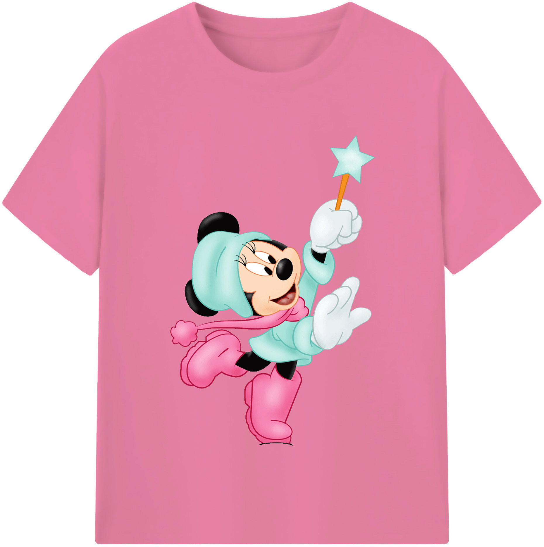 （画像用） ミッキーマウス Mickey Mouse 綿100％半袖Tシャツ（フロントプリント）